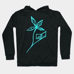 Telkin Flower Sky Blue Hoodie